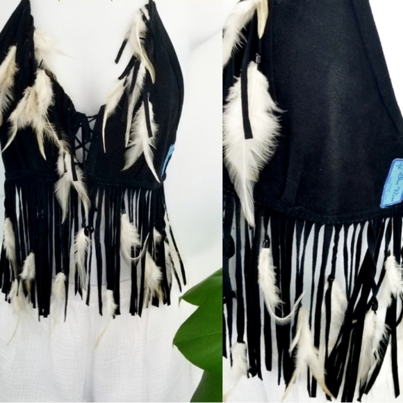 SOLD! Vintage//Real 60s Chopper Boho Suede Fringe - Picture 4 of 4